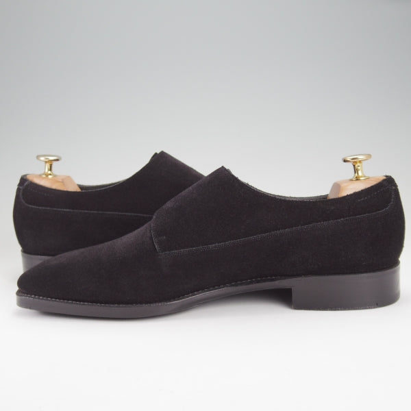 極上★Soffice&Solid/ソフィス&ソリッド SIZE 8【定価￥59,400-★ダブルモンク/S803】スエード/黒/トレーディングポスト取扱★n117