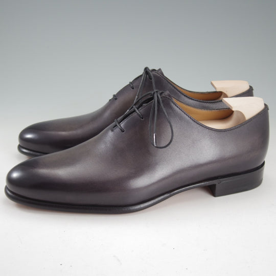 未使用★(仏)ベルルッティ SIZE 5.5【定価￥363,000-★純正ツリー付/ALESSANDRO GALET/アレッサンドロ】ホールカット/黒系/Berluti★p238