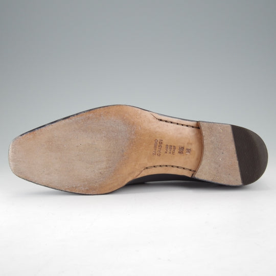 極上★(伊)タニノクリスチー SIZE 5.5【定価15万円以上★ストラップローファー/721】スリッポン/カーフ/黒/メンズ/TANINO CRISCI★n634