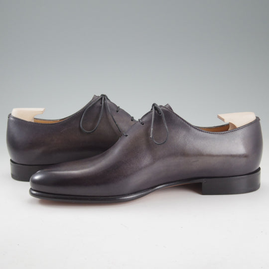 未使用★(仏)ベルルッティ SIZE 5.5【定価￥363,000-★純正ツリー付/ALESSANDRO GALET/アレッサンドロ】ホールカット/黒系/Berluti★p238