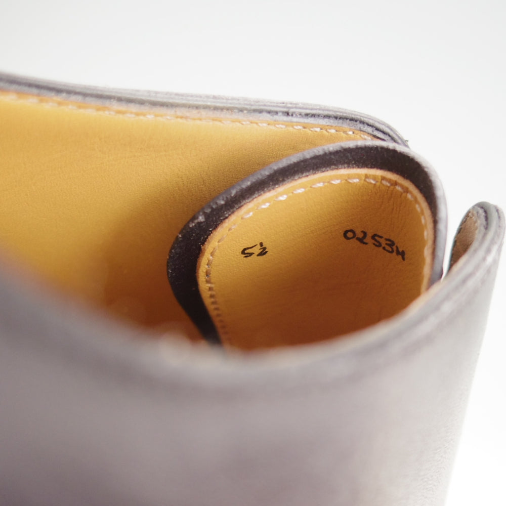 未使用★(仏)ベルルッティ SIZE 5.5【定価￥363,000-★純正ツリー付/ALESSANDRO GALET/アレッサンドロ】ホールカット/黒系/Berluti★p238