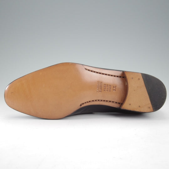 未使用★(伊)タニノクリスチー SIZE 5.5【デッドストック品★コインローファー/黒】スリッポン/カーフ/メンズ/TANINO CRISCI★n635