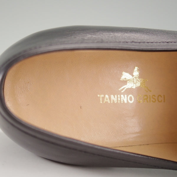 未使用★(伊)タニノクリスチー SIZE 5.5【デッドストック品★コインローファー/黒】スリッポン/カーフ/メンズ/TANINO CRISCI★n635