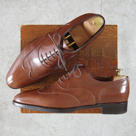 美品★ジョンロブ 8E【現行定価30万円以上★プレステージライン/WARWICK/7000ラスト】ミスティカーフ/茶/メンズ/JOHN LOBB★o139