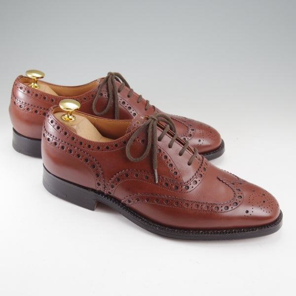 極上★チャーチ 50F/UK5【現行定価￥176,000-★旧チャーチ/73ラスト/CHETWYND】チェットウィンド/3都市ロゴ/茶/Church's★n636