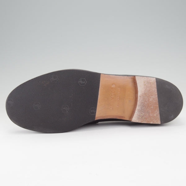 極美品★ジョンロブ(レディース) 4.5E【定価￥184,800-★ROWAN/ローワン/W317ラスト】コインローファー/コンビ/黒×紺/JOHN LOBB★n121