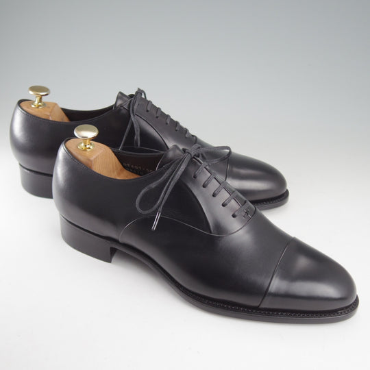 未使用★三陽山長 SIZE 8.5【定価￥99,000-★匠一郎/レベルソ仕立て/R2010ラスト】SHOICHIRO/ストレートチップ/カーフ/黒/メンズ★o674