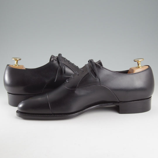 未使用★三陽山長 SIZE 8.5【定価￥99,000-★匠一郎/レベルソ仕立て/R2010ラスト】SHOICHIRO/ストレートチップ/カーフ/黒/メンズ★o674