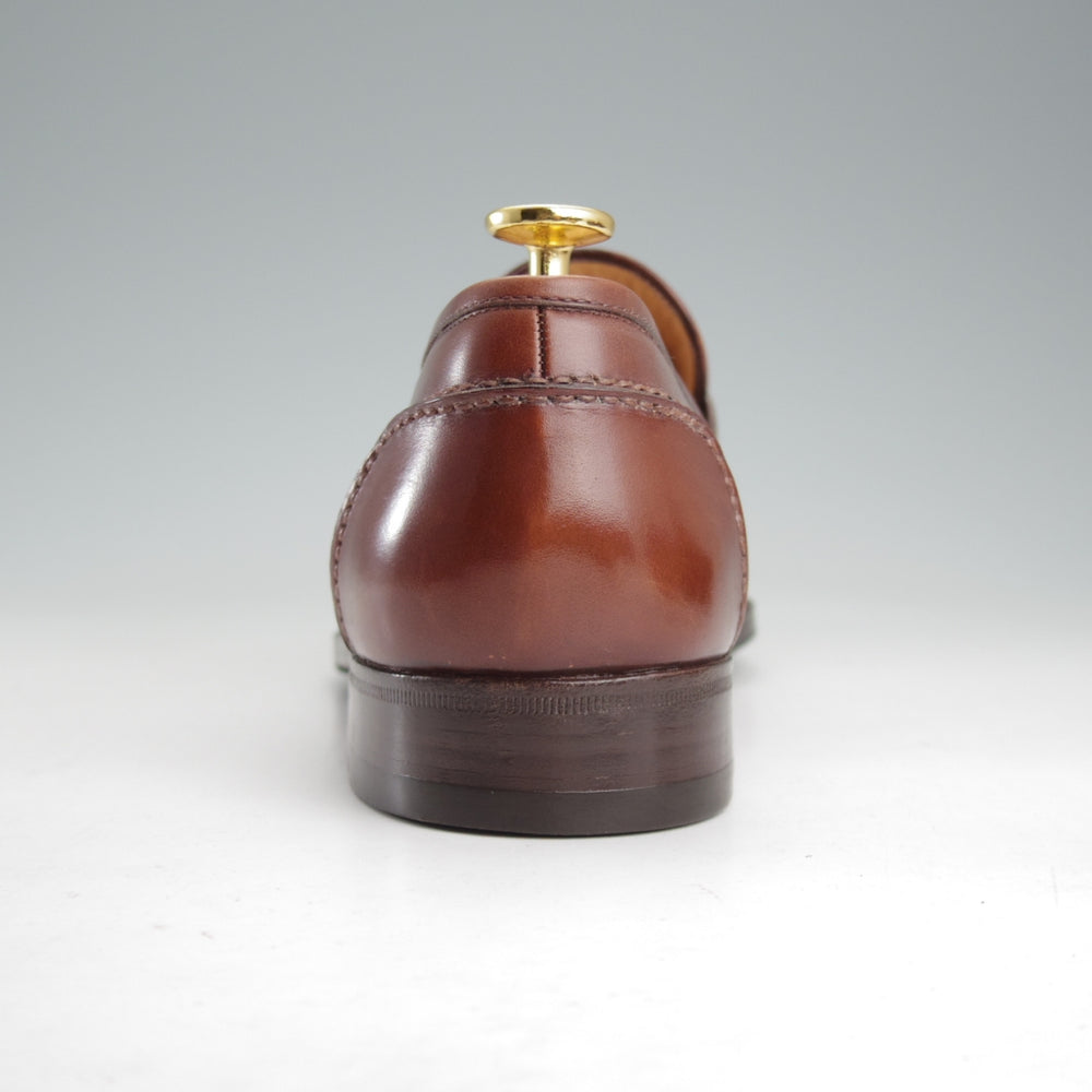 美品★(伊)タニノクリスチー SIZE 6.5【定価15万円以上★コインローファー/茶】カーフ/メンズ/TANINO CRISCI★o131