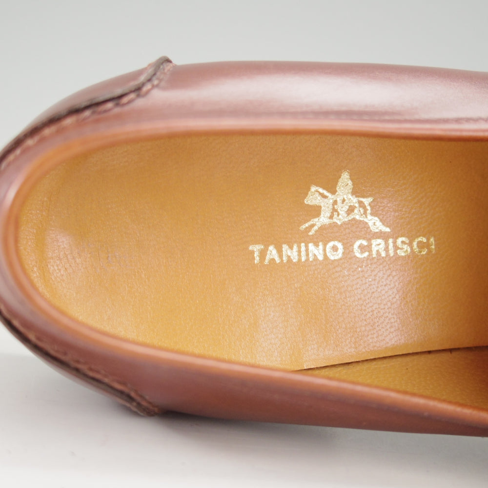 美品★(伊)タニノクリスチー SIZE 6.5【定価15万円以上★コインローファー/茶】カーフ/メンズ/TANINO CRISCI★o131