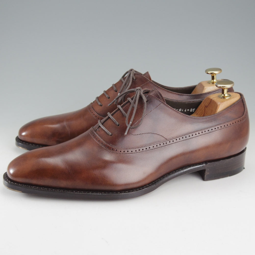極美品★三陽山長 SIZE 8【定価￥94,600-★(伊)イルチア社のラディカカーフ/煌之介】R309ラスト/濃茶/メンズ★p243