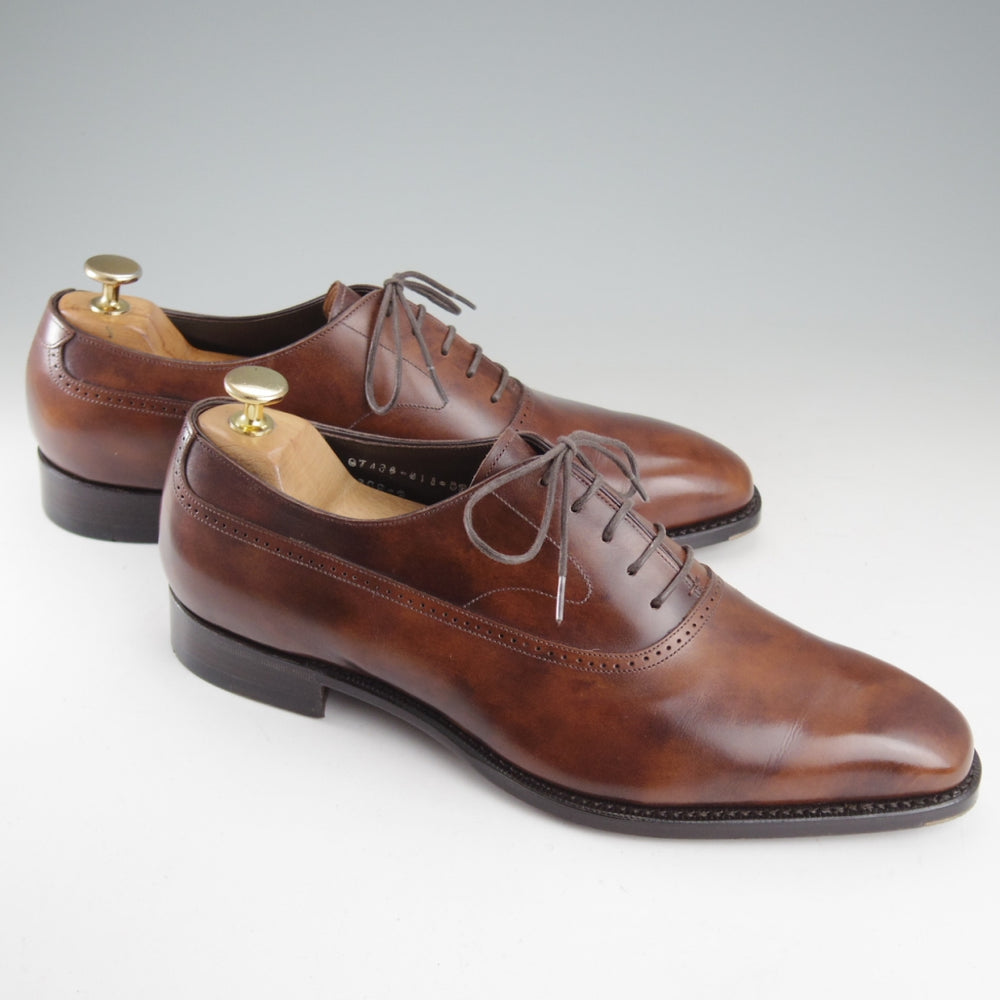 極美品★三陽山長 SIZE 8【定価￥94,600-★(伊)イルチア社のラディカカーフ/煌之介】R309ラスト/濃茶/メンズ★p243