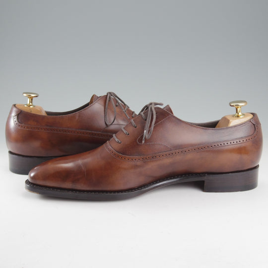 極美品★三陽山長 SIZE 8【定価￥94,600-★(伊)イルチア社のラディカカーフ/煌之介】R309ラスト/濃茶/メンズ★p243