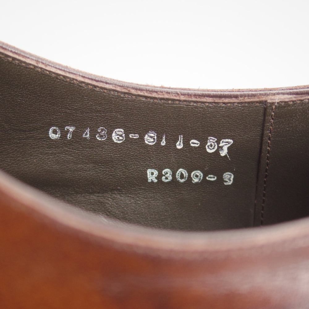 極美品★三陽山長 SIZE 8【定価￥94,600-★(伊)イルチア社のラディカカーフ/煌之介】R309ラスト/濃茶/メンズ★p243