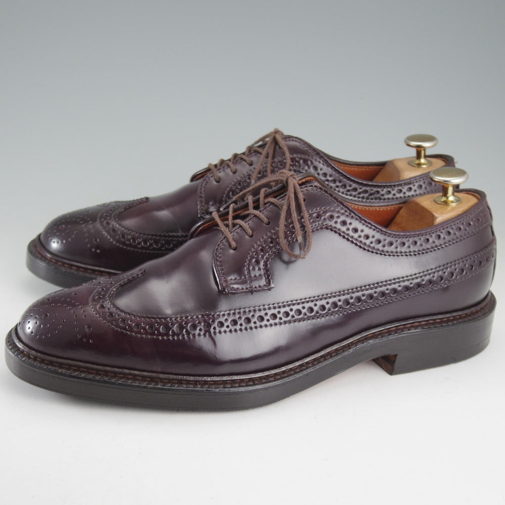 極美品★オールデン 7E【定価￥239,800-★コードバン仕様/975】バリーラスト/ロングウイング/#8/バーガンディー/赤茶/メンズ/ALDEN★o676