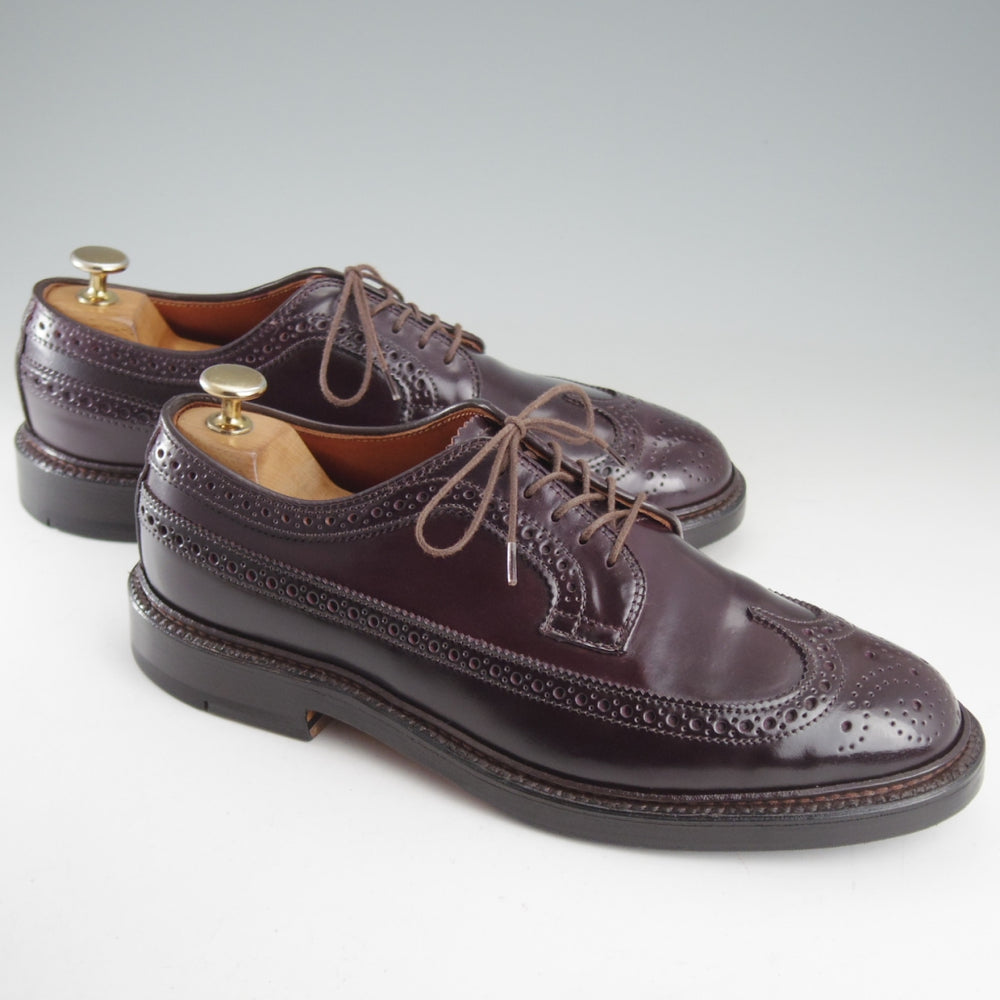 極美品★オールデン 7E【定価￥239,800-★コードバン仕様/975】バリーラスト/ロングウイング/#8/バーガンディー/赤茶/メンズ/ALDEN★o676