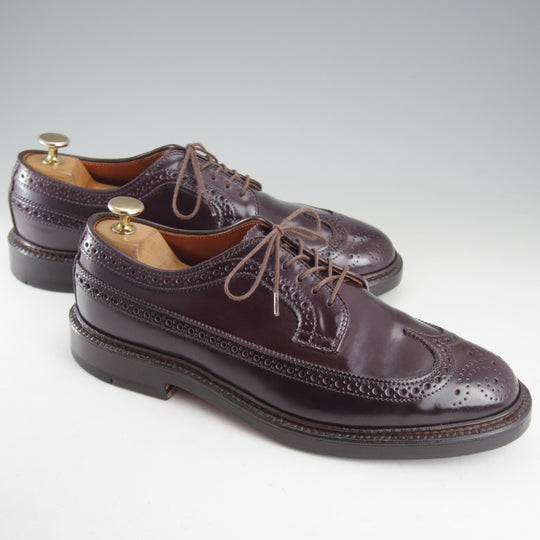 極美品★オールデン 7E【定価￥239,800-★コードバン仕様/975】バリーラスト/ロングウイング/#8/バーガンディー/赤茶/メンズ/ALDEN★o676