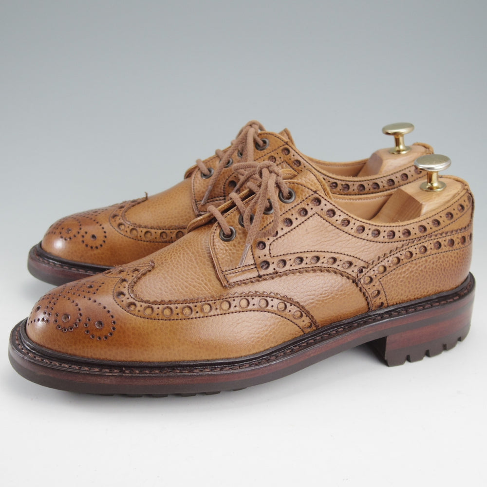 極上★(英)チーニー 6F【定価￥94,600-★AVON C/エイボン】コマンドソール/12508ラスト/フルブローグ/ALMOND/薄茶/メンズ/CHEANEY★o134