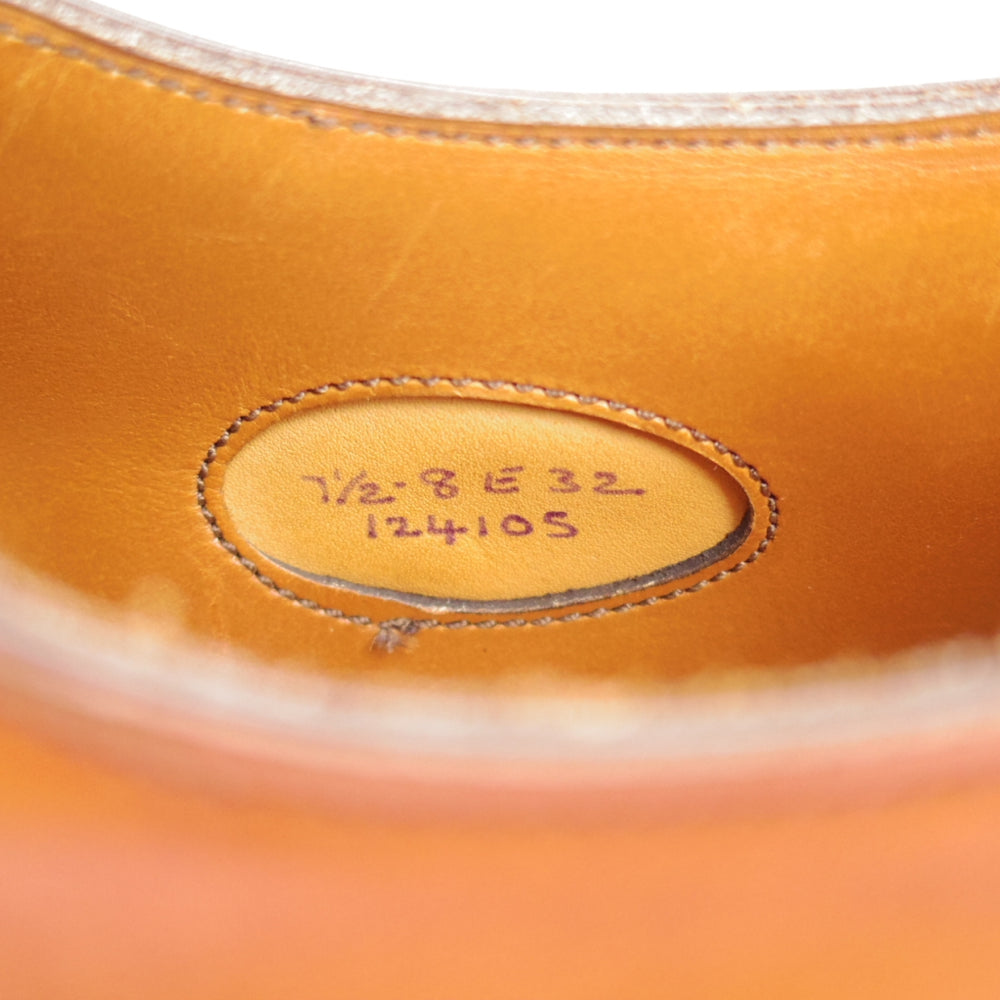 極上★エドワードグリーン 7.5E【定価￥324,500-★DOVER/ドーバー/32ラスト】スキンステッチ/Uチップ/カーフ/茶/EDWARD GREEN★o677