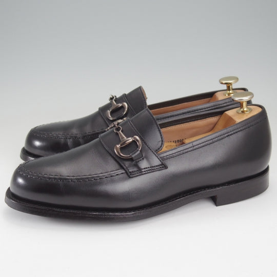 美品★クロケット&ジョーンズ 6E【定価￥126,500-★ボストン2同型/376ラスト/HENDON】ビットローファー/カーフ/黒/Crockett&Jones★n126