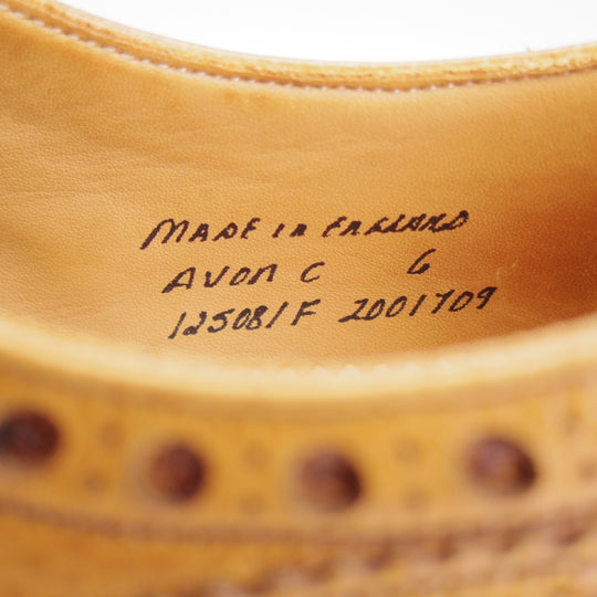 極上★(英)チーニー 6F【定価￥94,600-★AVON C/エイボン】コマンドソール/12508ラスト/フルブローグ/ALMOND/薄茶/メンズ/CHEANEY★o134