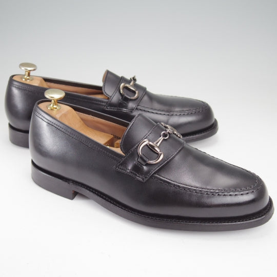 美品★クロケット&ジョーンズ 6E【定価￥126,500-★ボストン2同型/376ラスト/HENDON】ビットローファー/カーフ/黒/Crockett&Jones★n126