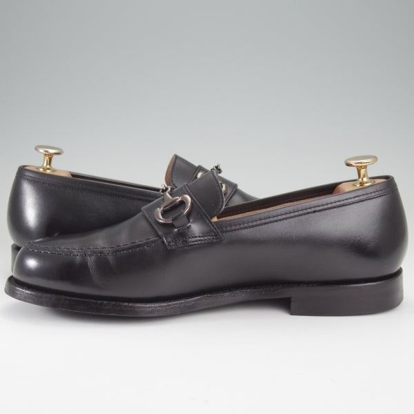 美品★クロケット&ジョーンズ 6E【定価￥126,500-★ボストン2同型/376ラスト/HENDON】ビットローファー/カーフ/黒/Crockett&Jones★n126