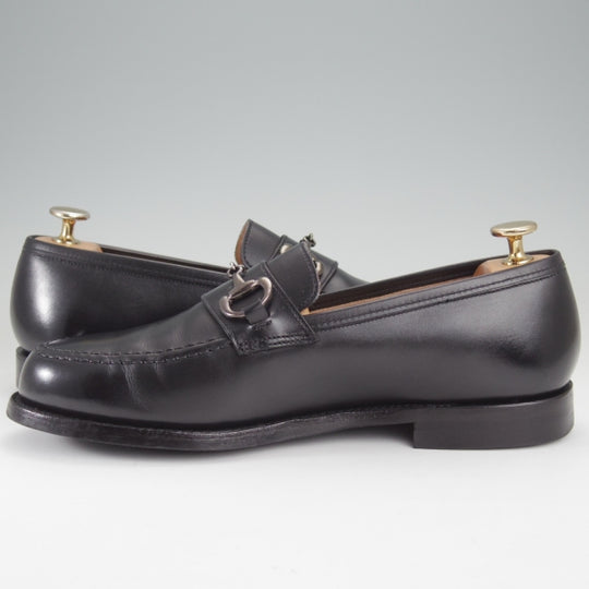 美品★クロケット&ジョーンズ 6E【定価￥126,500-★ボストン2同型/376ラスト/HENDON】ビットローファー/カーフ/黒/Crockett&Jones★n126