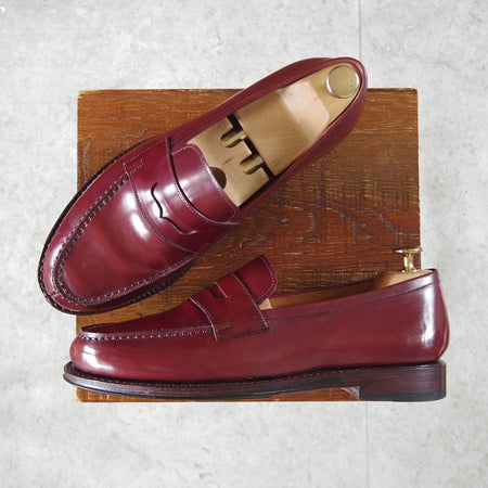 ★ジャランスリワヤ SIZE 40【コードバン仕様★ユナイテッドアローズGLR別注/98998】18045ラスト/コインローファー/赤茶★o682