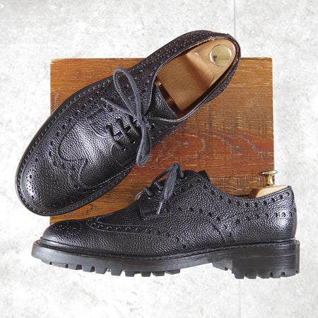 極上★(英)チーニー 7F【定価￥94,600-★AVON C/エイボン】コマンドソール/12508ラスト/フルブローグ/黒/メンズ/CHEANEY★o687