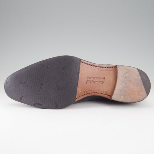 美品★(英)チーニー 7.5F【定価￥78,100-★ストレートチップ/LIME/ライム】11028ラスト/カーフ/黒/メンズ/CHEANEY★n640