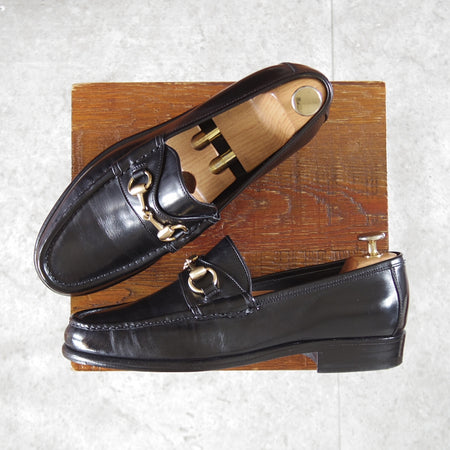 極美品★(伊)エンツォ・ボナフェ SIZE 7【定価￥132,000-★エディフィス別注/ビットローファー/2695】カーフ/黒/メンズ/Enzo Bonafe★o692