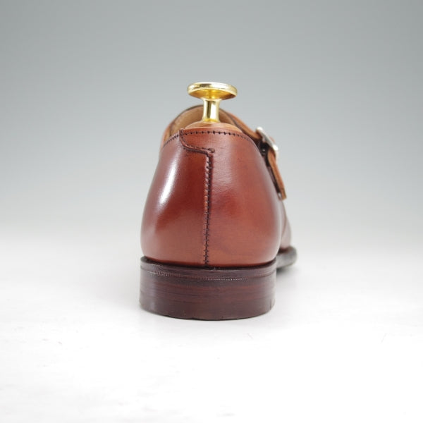 極美品★クロケット&ジョーンズ(レディース) 22.5cm程度【定価￥143,000-★ダブルモンク/RUBY】617ラスト/カーフ/茶/Crockett&Jones★n641