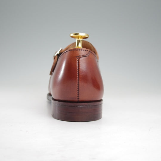 極美品★クロケット&ジョーンズ(レディース) 22.5cm程度【定価￥143,000-★ダブルモンク/RUBY】617ラスト/カーフ/茶/Crockett&Jones★n641