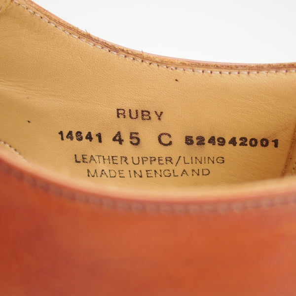 極美品★クロケット&ジョーンズ(レディース) 22.5cm程度【定価￥143,000-★ダブルモンク/RUBY】617ラスト/カーフ/茶/Crockett&Jones★n641