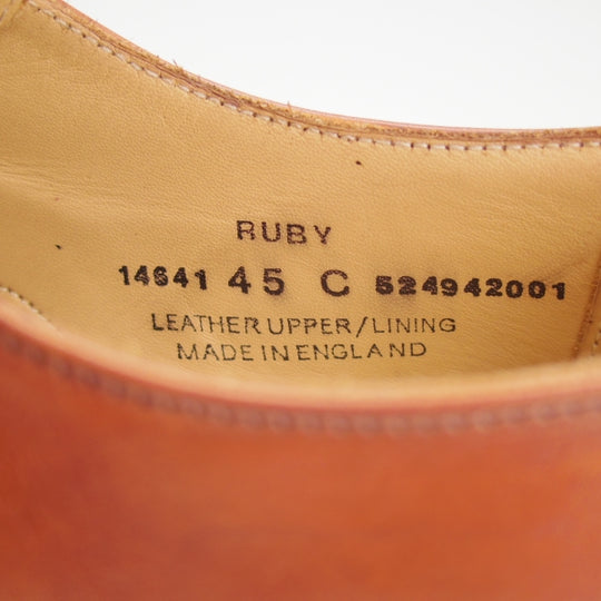 極美品★クロケット&ジョーンズ(レディース) 22.5cm程度【定価￥143,000-★ダブルモンク/RUBY】617ラスト/カーフ/茶/Crockett&Jones★n641