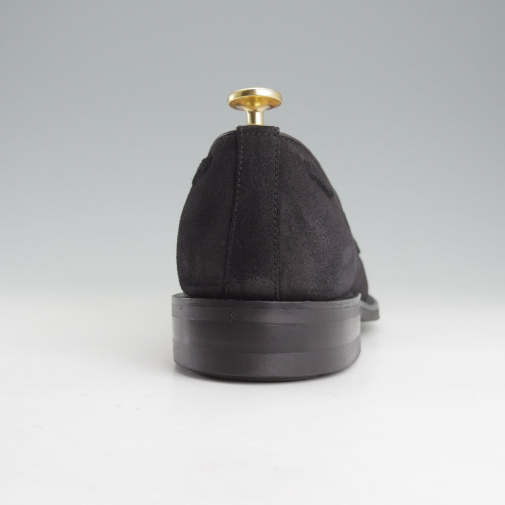 ほぼ試着程度★(英)Loake/ローク 5.5F【定価￥69,300-★RUSSELL/1880 Classic Collection】タッセルローファー/スエード/黒★o137