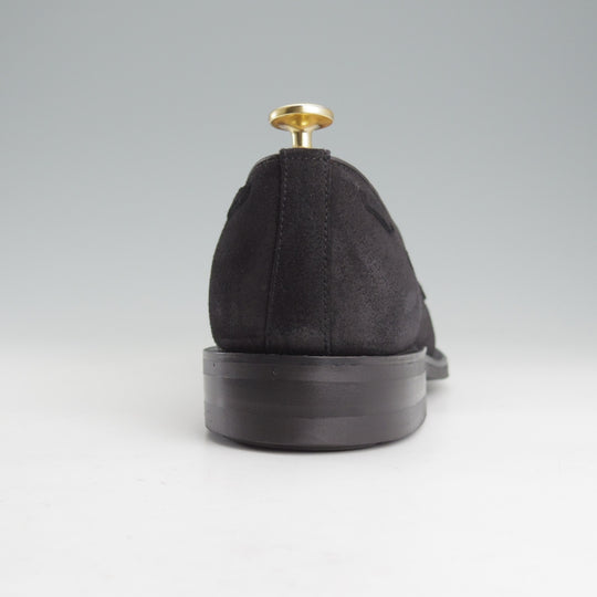 ほぼ試着程度★(英)Loake/ローク 5.5F【定価￥69,300-★RUSSELL/1880 Classic Collection】タッセルローファー/スエード/黒★o137