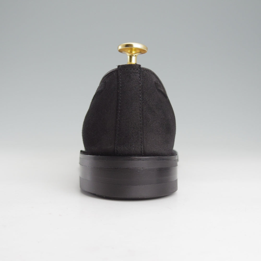 ほぼ試着程度★(英)Loake/ローク 5.5F【定価￥69,300-★RUSSELL/1880 Classic Collection】タッセルローファー/スエード/黒★o137