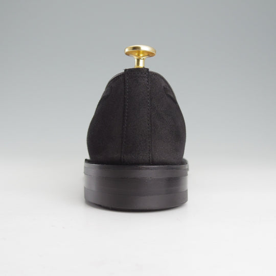 ほぼ試着程度★(英)Loake/ローク 5.5F【定価￥69,300-★RUSSELL/1880 Classic Collection】タッセルローファー/スエード/黒★o137