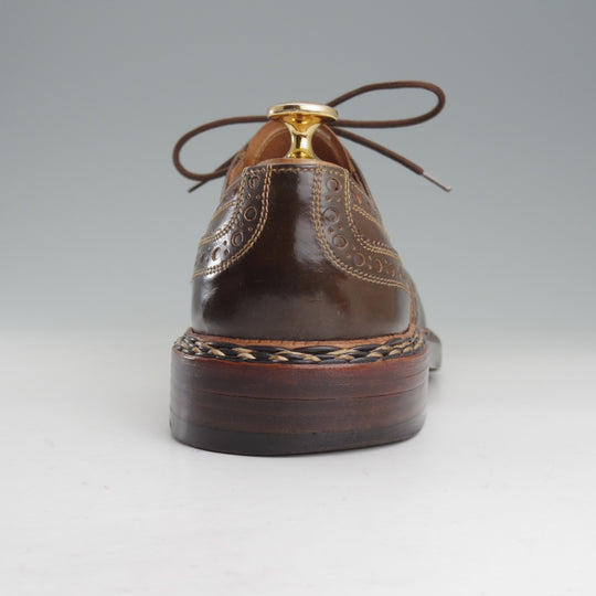 極美品★(独)ハインリッヒ・ディンケラッカー SIZE 6.5【貴重★茶系コードバン/純正ツリー付/BUDA】ブダ/Heinrich Dinkelacker★p248