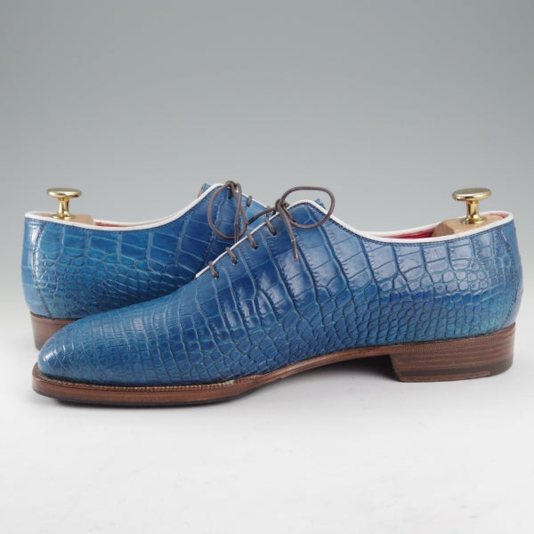 美品★(伊)エンツォ・ボナフェ SIZE 6【オーダー時価格40万円程度★クロコダイル/純正シューツリー付】9分仕立て/Enzo Bonafe★n642