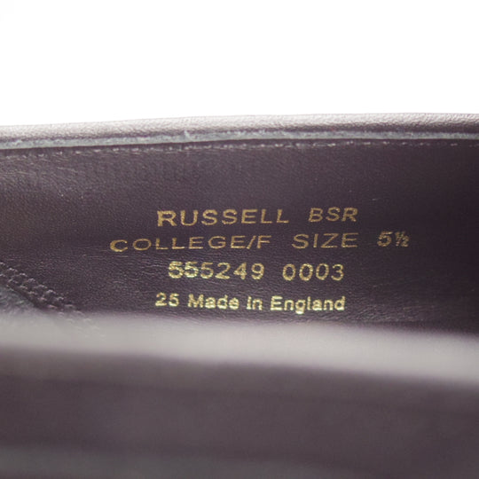 ほぼ試着程度★(英)Loake/ローク 5.5F【定価￥69,300-★RUSSELL/1880 Classic Collection】タッセルローファー/スエード/黒★o137
