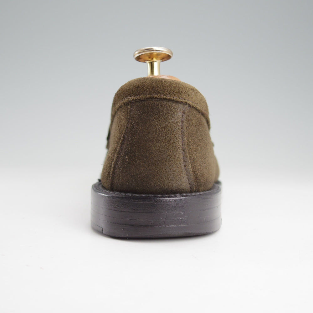 極上★オールデン 6.5D【現行定価17万円以上★ユナイテッドアローズ25周年記念モデル/62445】コインローファー/スエード/緑/ALDEN★o138