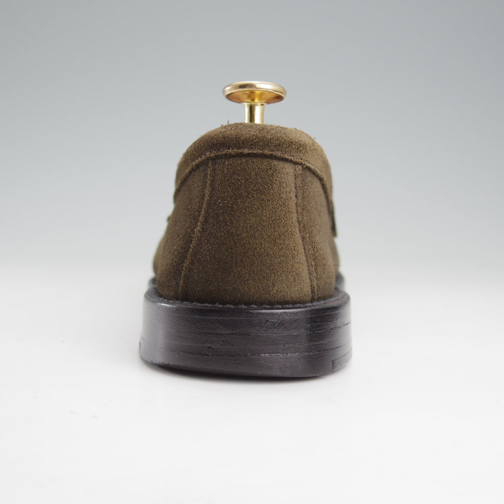 極上★オールデン 6.5D【現行定価17万円以上★ユナイテッドアローズ25周年記念モデル/62445】コインローファー/スエード/緑/ALDEN★o138