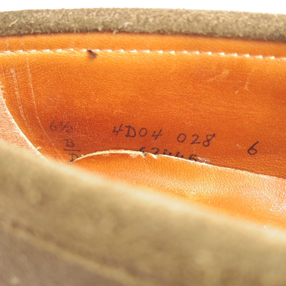 極上★オールデン 6.5D【現行定価17万円以上★ユナイテッドアローズ25周年記念モデル/62445】コインローファー/スエード/緑/ALDEN★o138