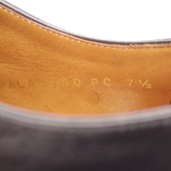 美品★Perfetto/ペルフェット SIZE 7.5【定価￥56,100-★PALATINO PC/ミュージアムカーフ風】パンチドキャップトゥ/黒/メンズ★n131