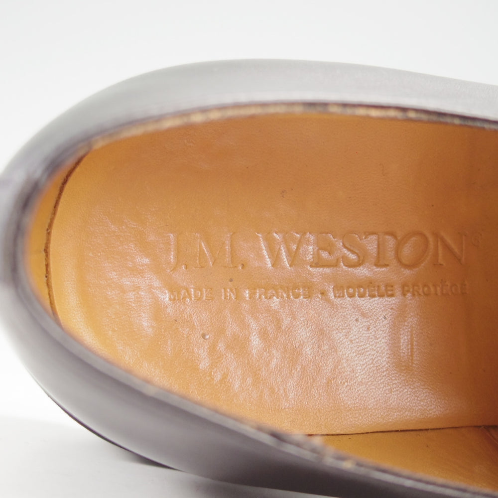 極上★J.M.ウエストン 5.5E【現行定価￥176,000-★ハーフハント/598】Uチップ/25ラスト/ボックスカーフ/黒/Weston/ウェストン★o140