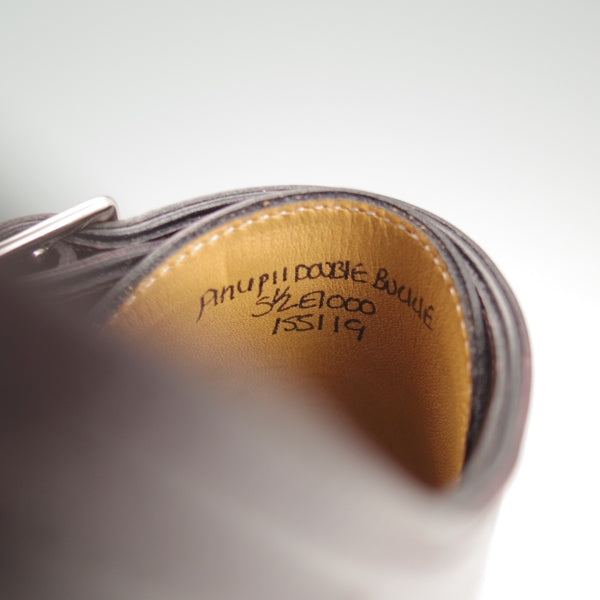 極美品★ジョンロブ 5.5E【定価￥332,200-★フィリップ2のダブルモンク仕様/7000ラスト】Philip2 Double Buckle/赤茶/JOHN LOBB★n645