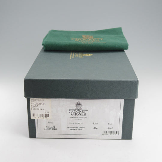 極上★クロケット&ジョーンズ 5.5E【定価￥104,500-★HARVARD 2/ハーバード2】コインローファー/376ラスト/スエード/濃茶/メンズ★o111